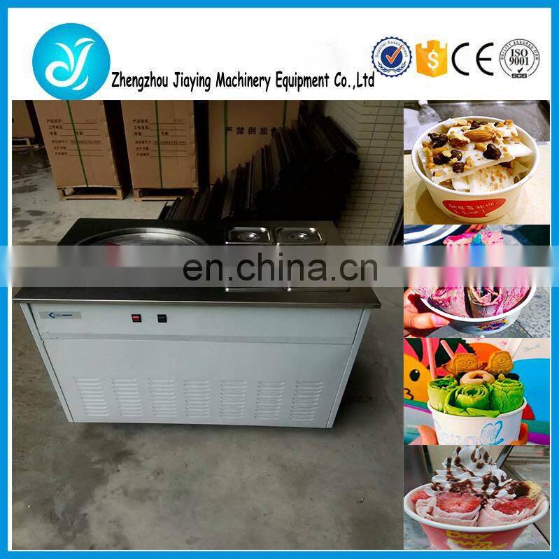 Fried Ice Cream Roll Machine with flat table
