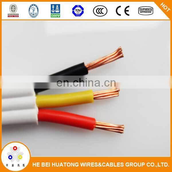 China Alibaba 3 cores 2.5mm2 300/500V aluminum electrical cable,pvc insulated cable, flat flexible cable