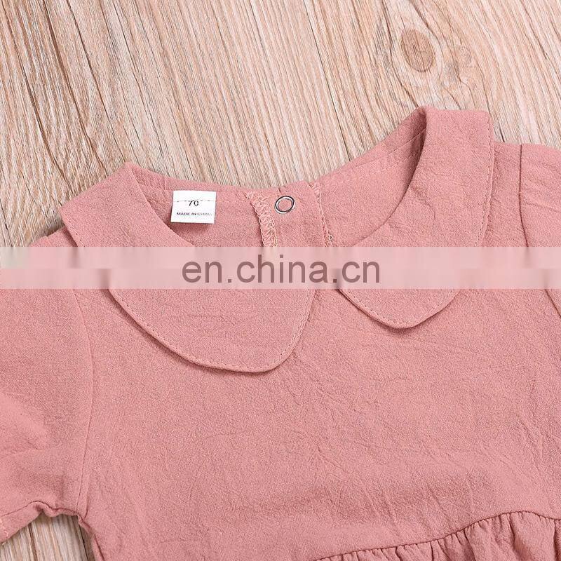 Baby Girl Doll Collar Romper Toddler Infant Summer Bodysuit Short Sleeve jumpsuit