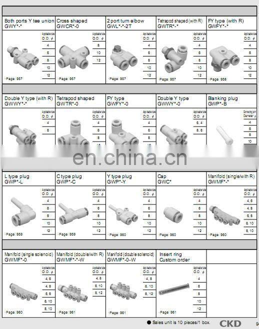 CKD fitting plastic joints GWL4-M6