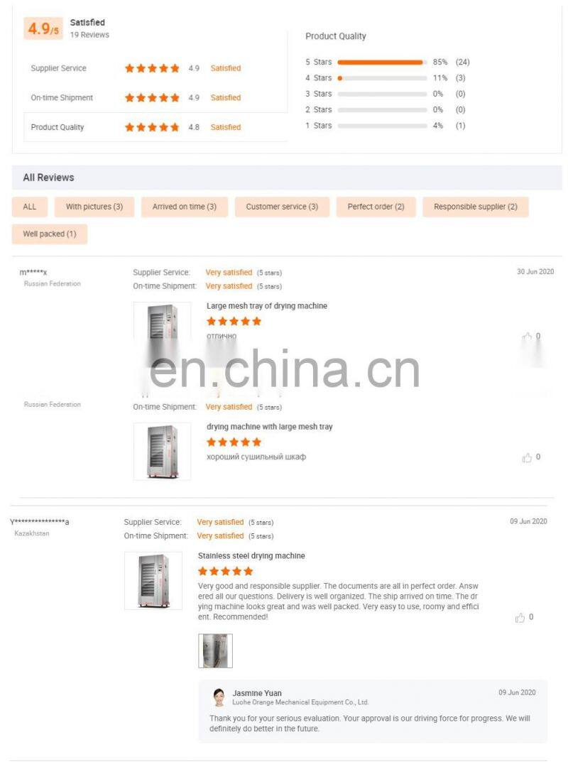 Big capacity 40 trays Stainless steel Coffee beans drying machine, meat drying machine