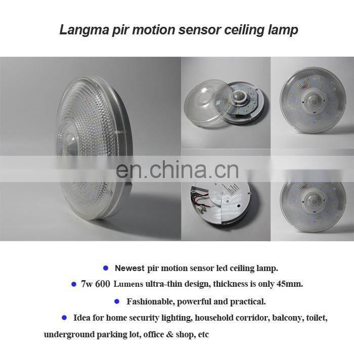 7W ceiling light Automatic Infrared PIR Motion Sensor Switch For Auto On Off LED Lights 100V To 220V
