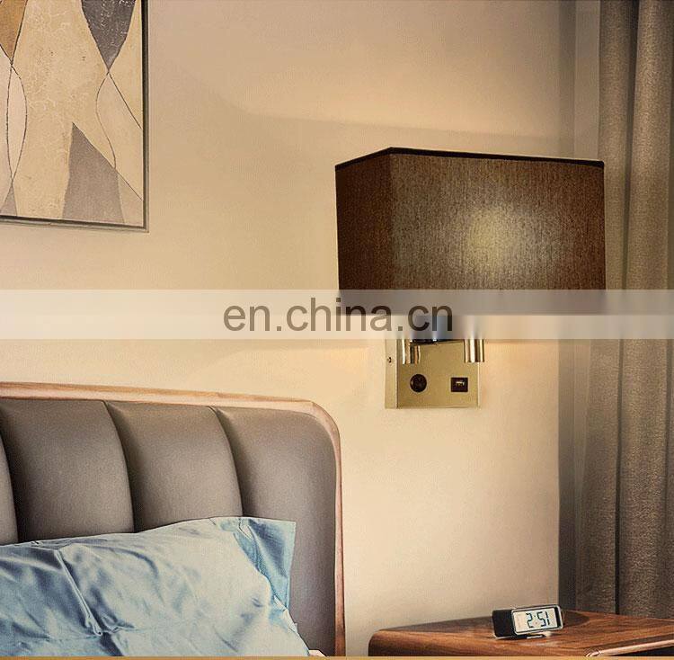 USB charging head wall lamp led creative hotel bedroom bedside wall lamp
