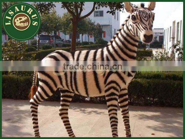 JLSA-G-0026 Private Garden Decorations Fiber Glass Zebra Statue