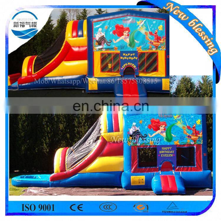 Mermaid inflatable bouncer with prices,inflatable bouncy castle with pool