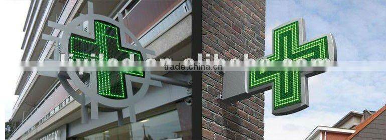 double sides dual color LED croce per farmacia