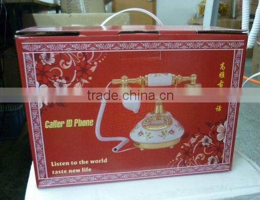 ceramic fixed telephone old red