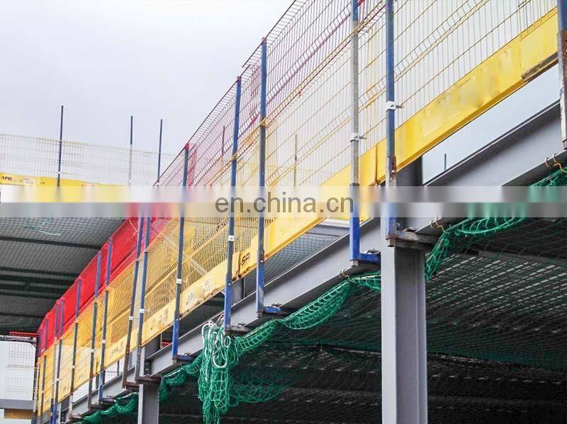 High security construction barrier powder coated fall prevention steel mesh edge protection barrier