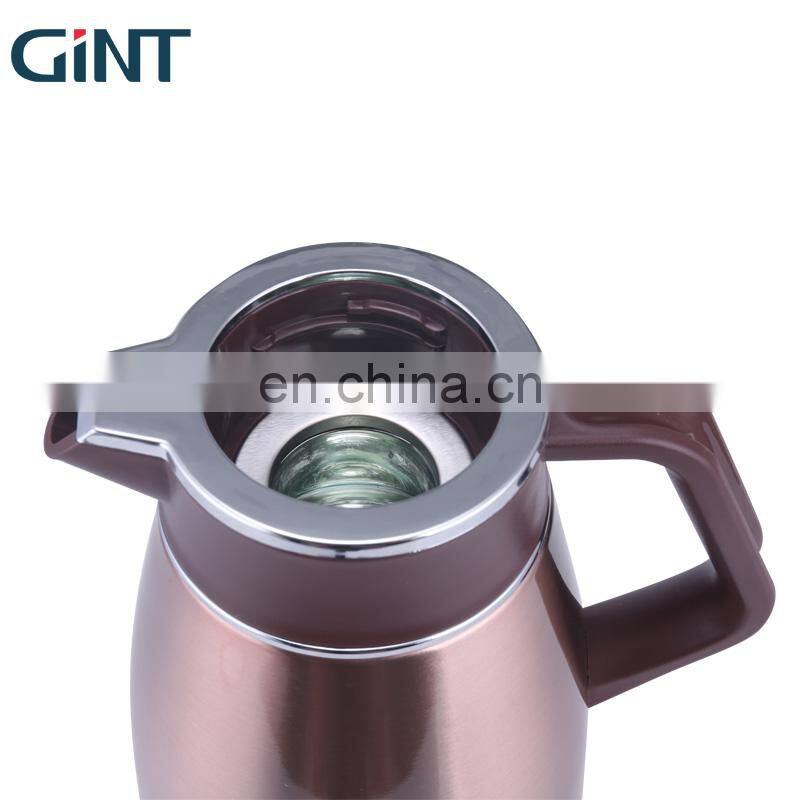 GiNT 1.3L High Quality Stainless Steel Outer Glass Inner Coffee Pots with Handgrip and Lid