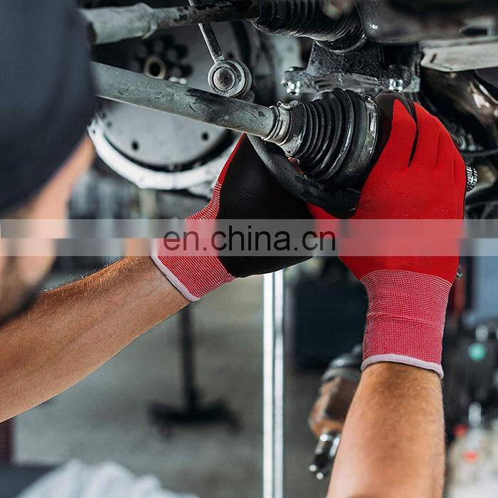 HY 15 Gauge Customized Assembly Nitrile Gloves Nitrile NBR Work Gloves for Hand Protection