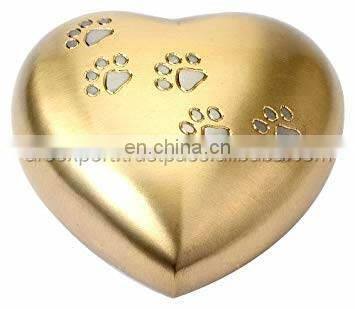 hand painted heart shaped antique urn