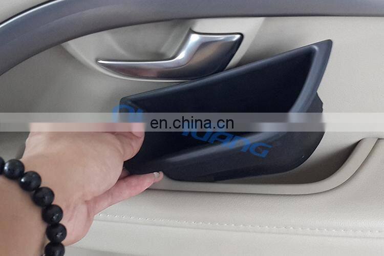 Beige Black Front Door Storage Box Glove Armrest Box Container Holder Tray For VOLVO S80 XC70 V70 Accessory with mat Car Styling