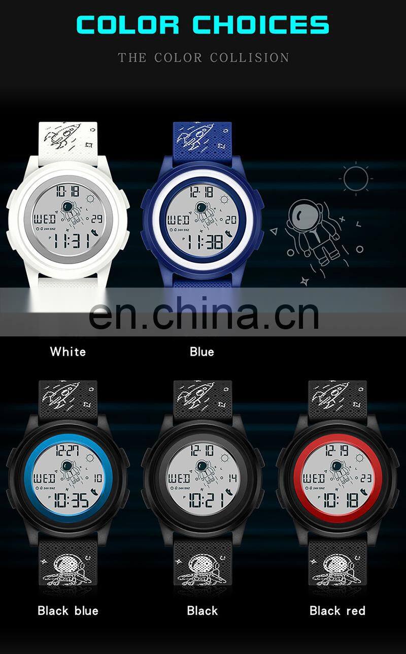 SANDA 2122 Men Digital Watches Fashion Astronaut Waterproof Sport Led Men Wrist Watches