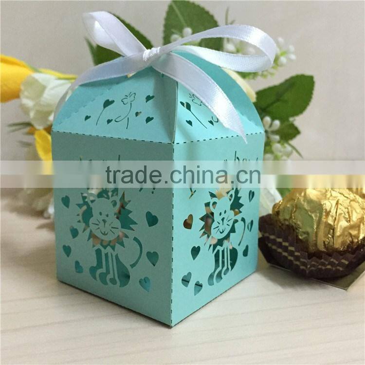 Cheapest Perfect Design Cute Animal Candy Gift Box Laser Cut in Pink Green