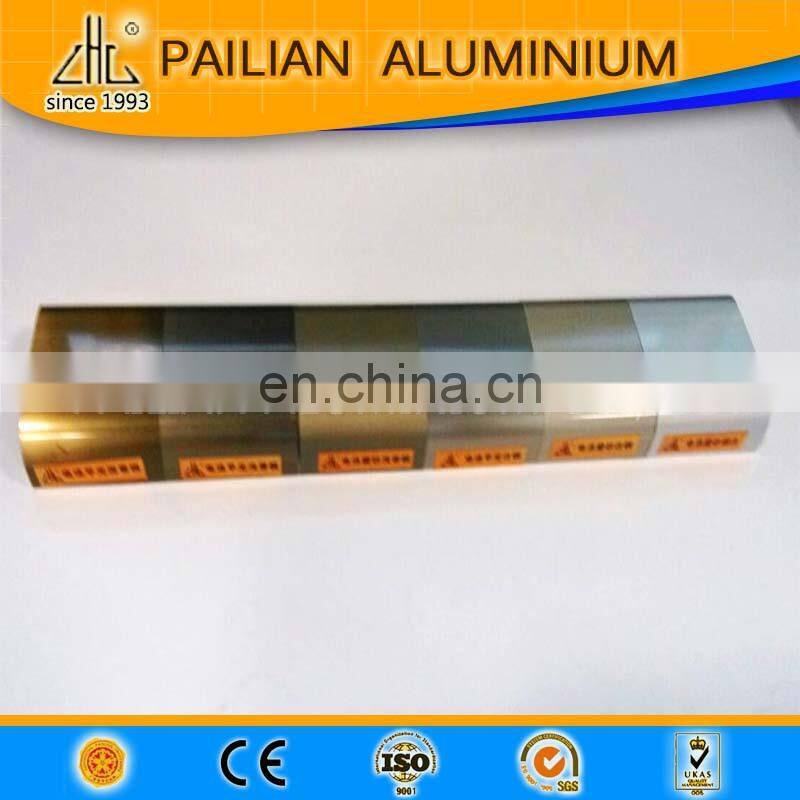 Glossy k golden brushed aluminium profile,aluminium edge sealing section,electrophoresis golden anodized aluminium