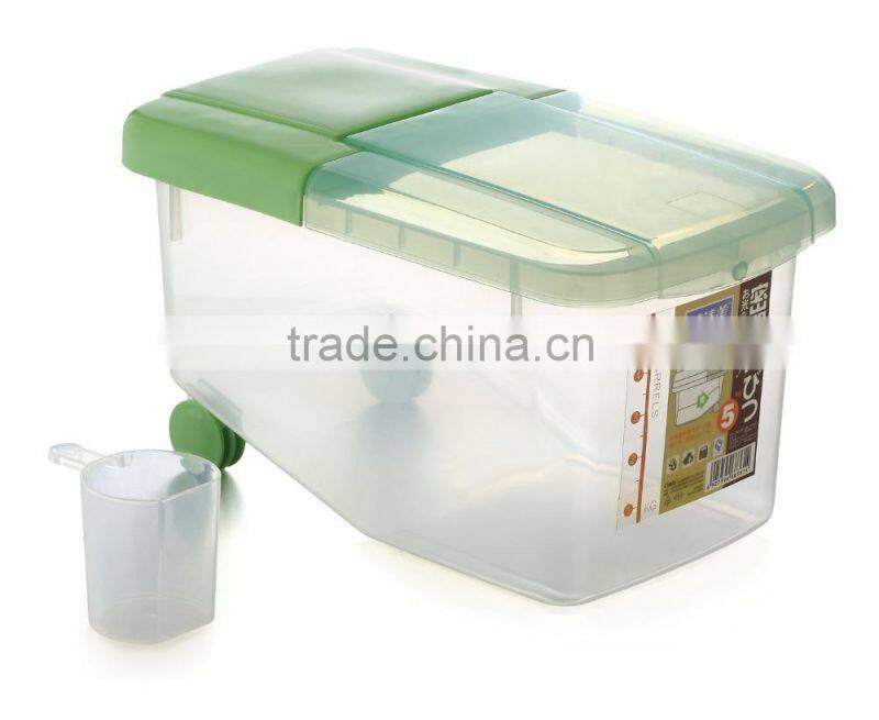 Japanese Style Plastic Rice Storage Container Hold 10kgs Rice