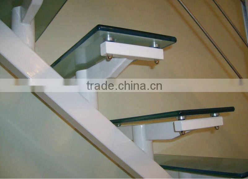 toughed glass steel spiral staircase