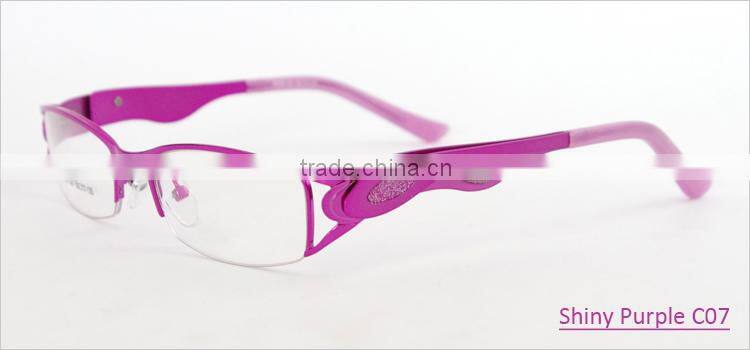 Half-rim women metal 2014 new fashion best quality optical glasses frames