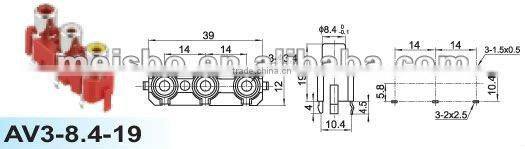 Universal female aes/ebu digital audio converter
