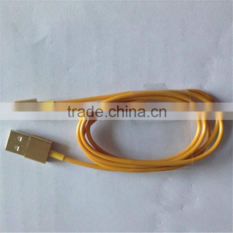 New products 2016 chinese factory hot sales usb cable gold-plated usb charging cable for iphone