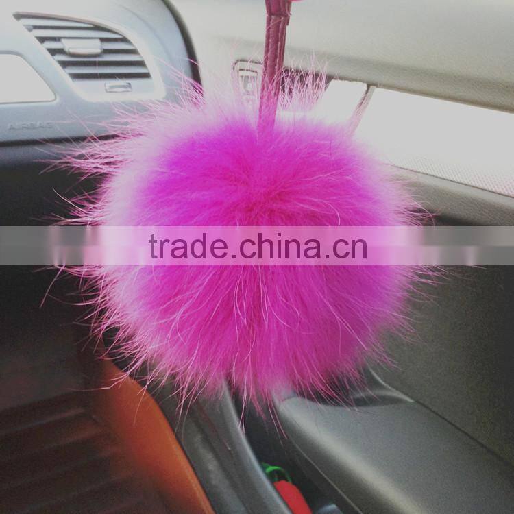 luxury real raccoon fur ball key chain pendant accessories