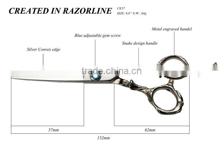 2016 newest style and hot selling RAZORLINE hairdressing scissors