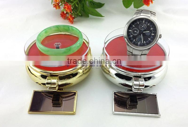 90mm DIA Round Luxury Jewelry Necklace Exhibition Solar Show Stand Platform