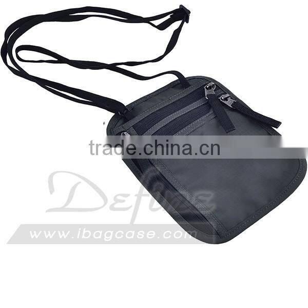 Travel Neck Wallet Passport Holder with RFID Blocking for Credit Cards