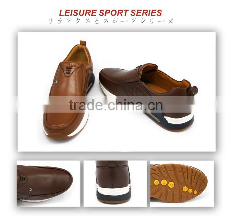 Sneakers / men soft leather air jogging shoes / golf shoes