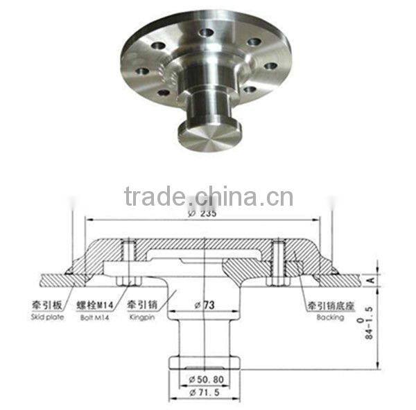 ZhengYang factory price truck parts 3.5 inch welding king pin