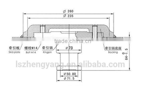truck trailer parts king pin from zhengyang factory