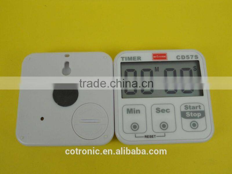 waterproof CR2032 Battery Lound Kitchen Timer with Large Screen Magnet for Cooking Baking