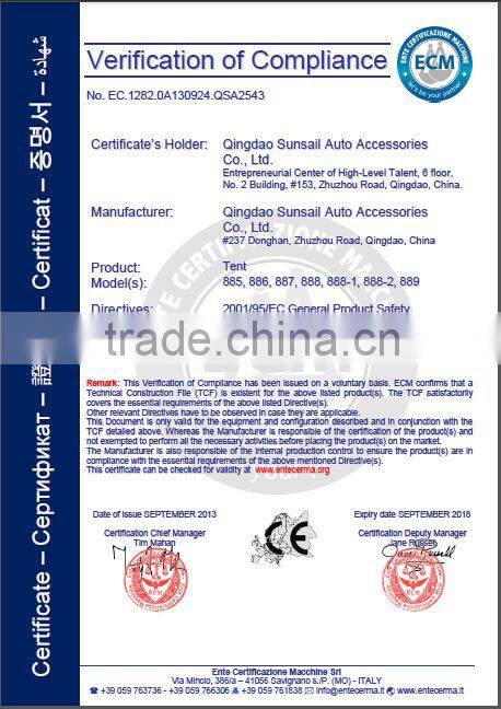 water proof 420D oxford camping folding car top tent