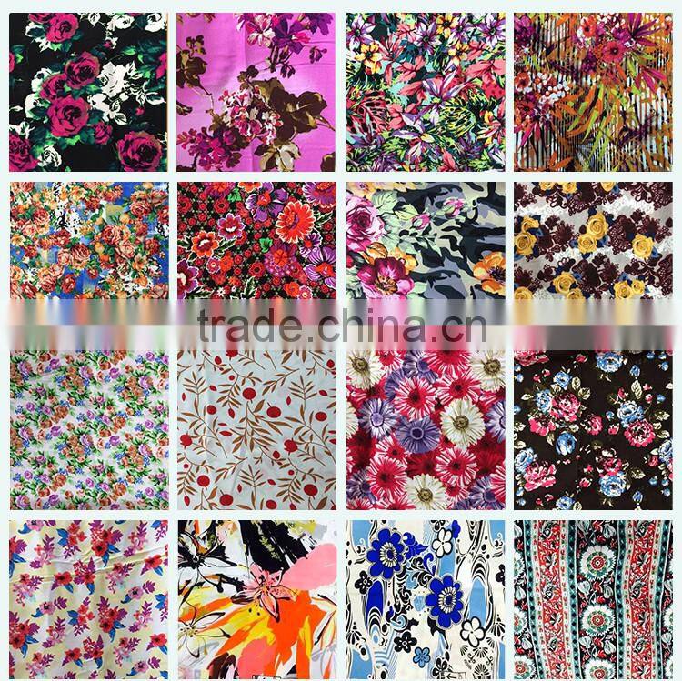 100 printed shirt rayon spun fabric