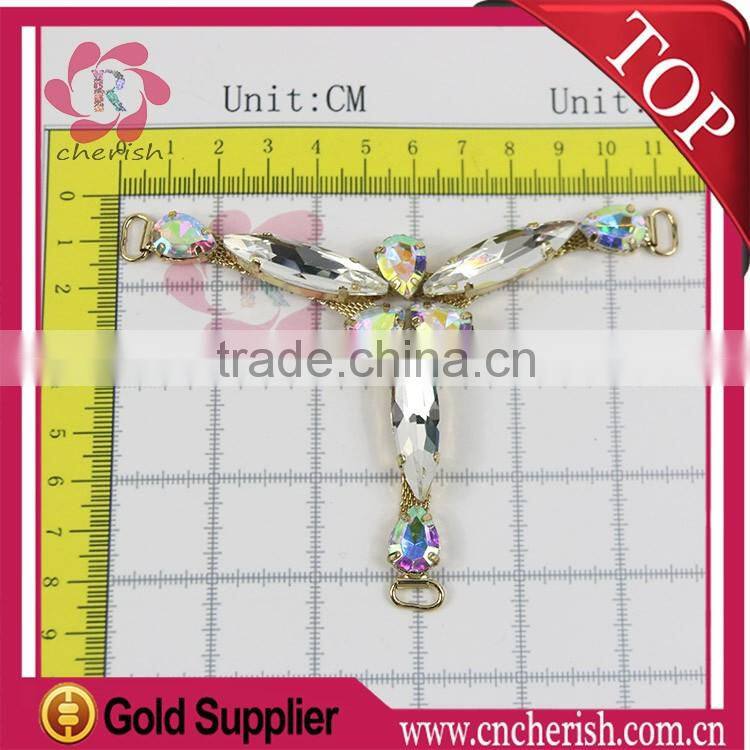 Fashion T Shape arcylic Beads Rhinestone Shoe Decorationl Sandals Ornaments for ladies