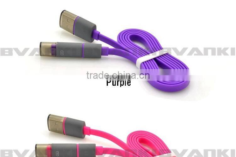 2016 new technology Manufacturer 2 in 1 micro USB Super Speed usb Data Cable,100% Original USB Sync Data Charger Cable Apply