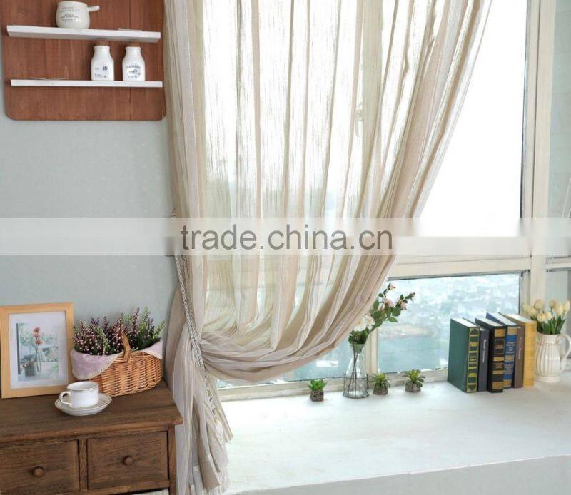 Polyester Linen Curtain Gauzes Fabric