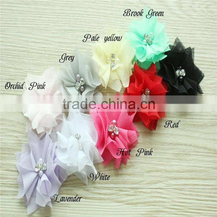 3"Lotus flower- decorative flowers-Hand sewing beads flower-fairy princess accessories/headband baby set