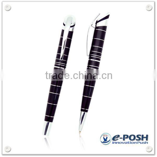 High-end gift metal pen set with polyhedron barrel