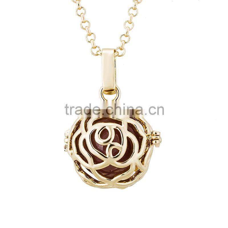 OEM Gold Filigree Cage Pregnancy Necklace