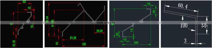 custom aluminum blade curtain wall louver for sunshade waterproof