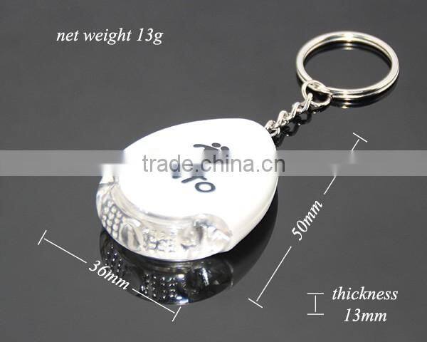 Promotional Custom Print Logo LED Light Whistle Key Holder with Electronical Key Finder
