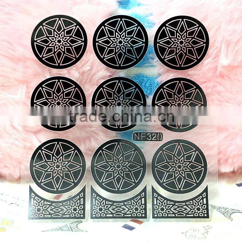 Nail Stencil Guide Vinyl Decal Sticker Sticker Hollow Tip Guides nail art stickers