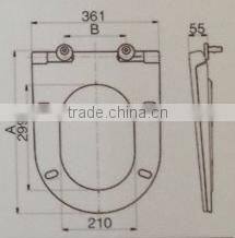 Made in China plastic toilet lid