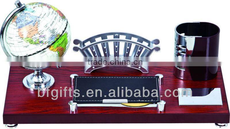 Wood Pen Holder Office Stationary Desktop Set Gift-39