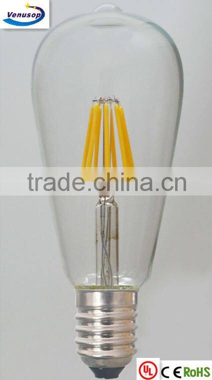 tubular T32 128mm LED filament bulb 2w 4W 6w E27 E26 B22 UK US
