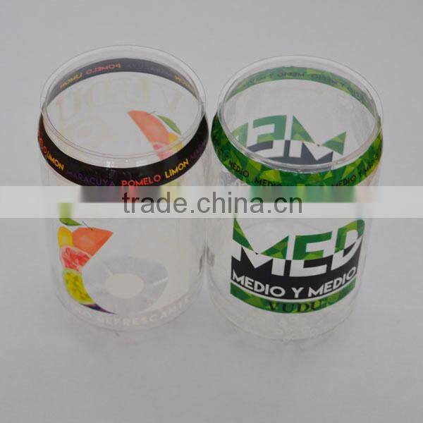 206# clear plastic PET drinks can