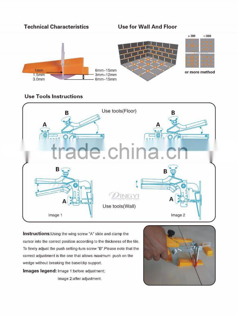 3mm tile leveling system clip tile leveling clip spacer