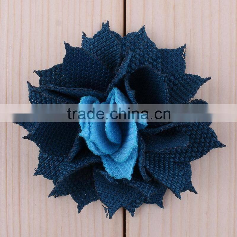 New product hot sell burlap flower for hair shoes H-534
