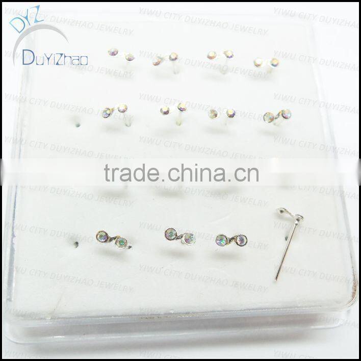 silver unique nose piercing jewelry